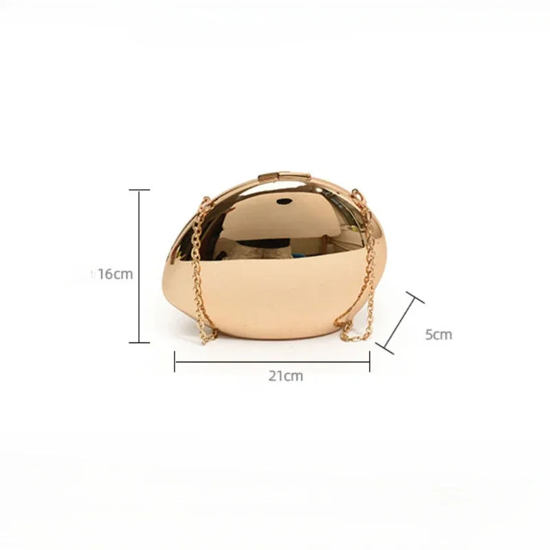 Bolsa Clutch Espelhada "Luna"-Compacta, Brilhante e Poderosa