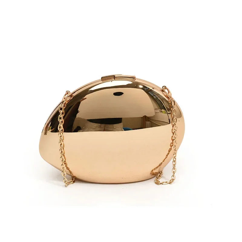 Bolsa Clutch Espelhada "Luna"-Compacta, Brilhante e Poderosa