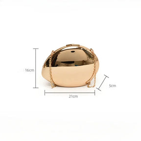 Bolsa Clutch Espelhada "Luna"-Compacta, Brilhante e Poderosa